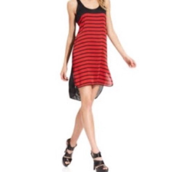Michael Kors Striped Red & Black silk Dress. - Picture 1 of 2